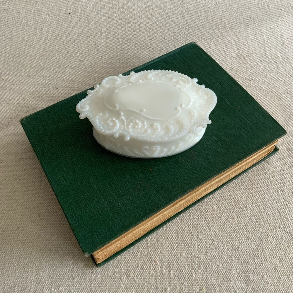 Lovely White Glass Box